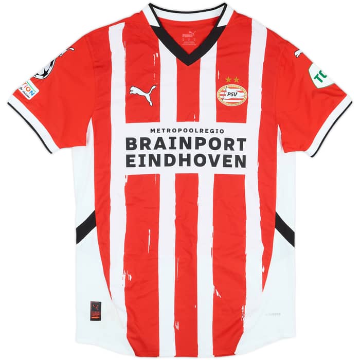 2024-25 PSV Match Issue Champions League Home Shirt Boscagli #18