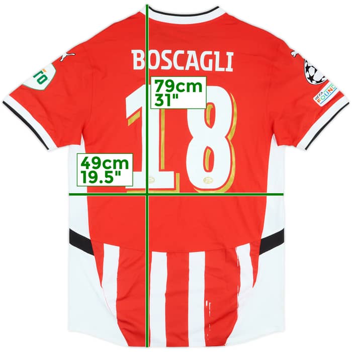 2024-25 PSV Match Issue Champions League Home Shirt Boscagli #18