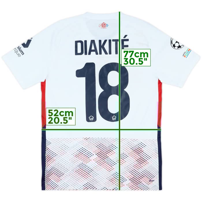 2024-25 Lille Match Worn Champions League Away Shirt Diakite #18