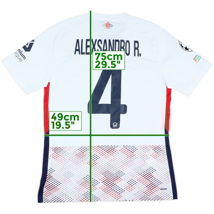 2024-25 Lille Match Issue Champions League Away Shirt Alexsandro R. #4