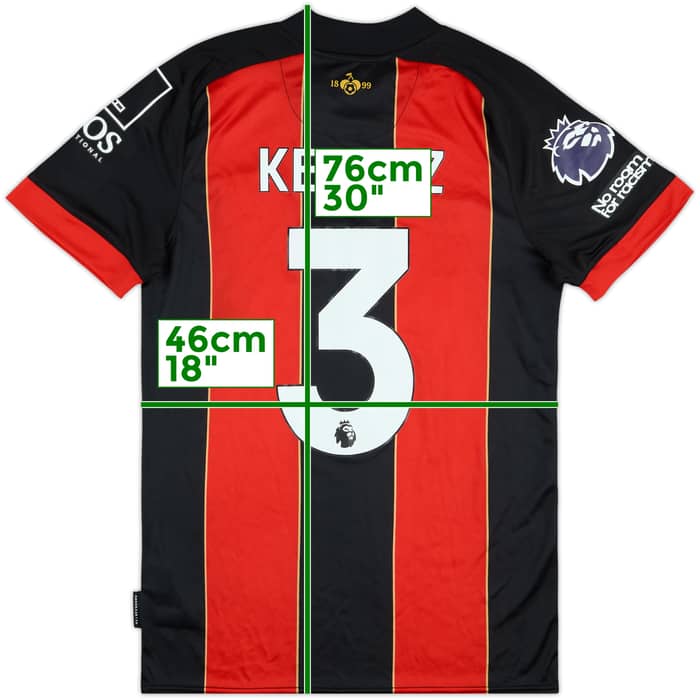 2024-25 Bournemouth Match Issue Home Shirt Kerkez #3