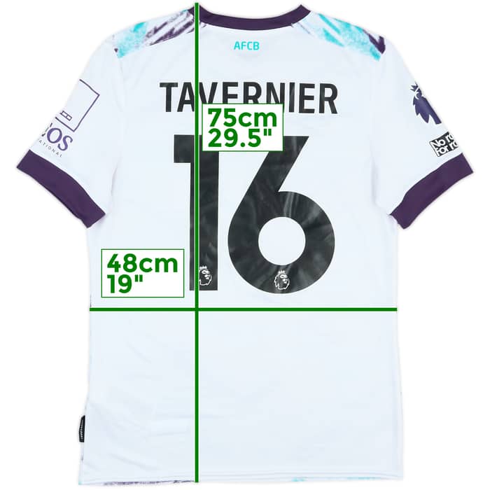 2024-25 Bournemouth Match Issue Away Shirt Tavernier #16