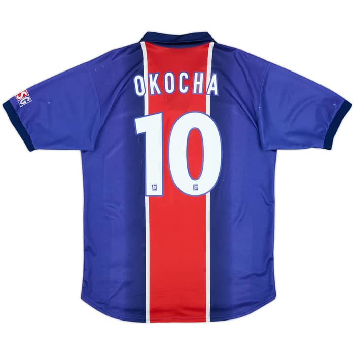1998-99 Paris Saint-Germain Home Shirt Okocha #10 - 7/10 - (L)