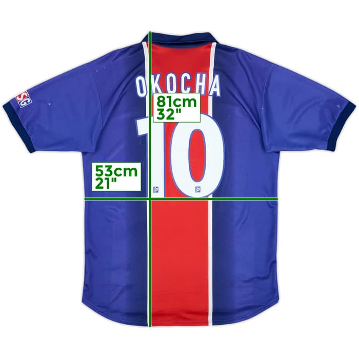 1998-99 Paris Saint-Germain Home Shirt Okocha #10 - 7/10 - (L)