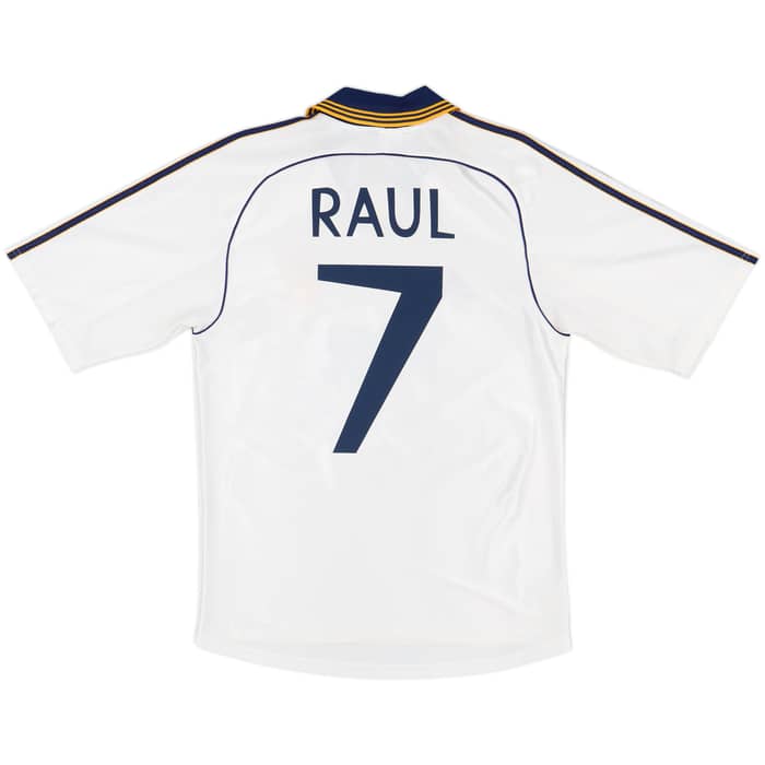 1998-00 Real Madrid Home Shirt Raul #7 - 9/10 - (S)