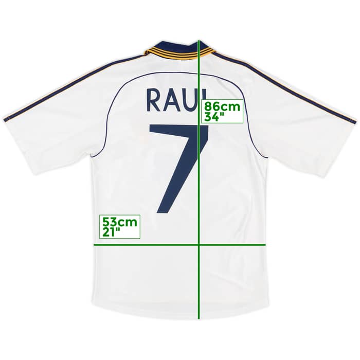 1998-00 Real Madrid Home Shirt Raul #7 - 9/10 - (S)