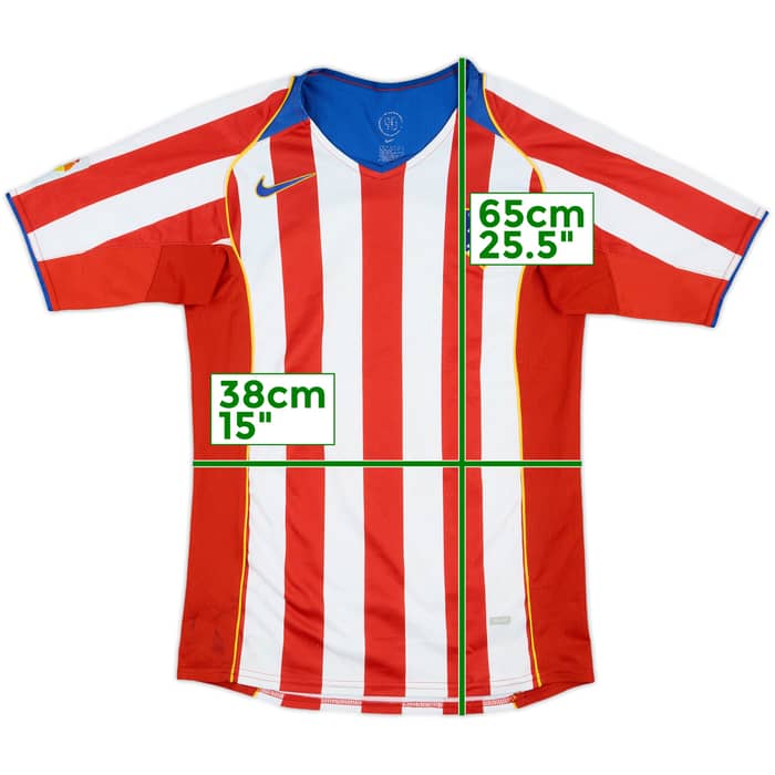 2004-05 Atletico Madrid Home Shirt - 7/10 - (M.Boys)