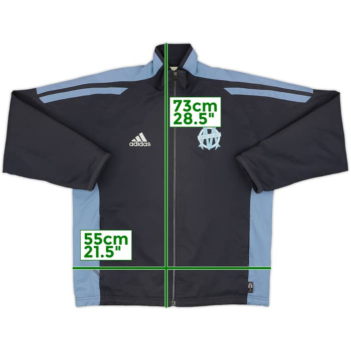 2001-02 Olympique Marseille adidas Track Jacket - 8/10 - (XL.Boys)