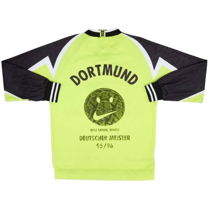 1995-96 Borussia Dortmund 'Deutscher Meister' Home L/S Shirt - 8/10 - (S)