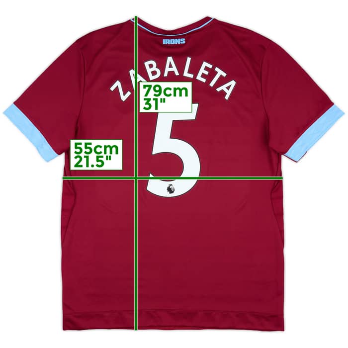 2018-19 West Ham Home Shirt Zabaleta #5 - 9/10 - (XL)