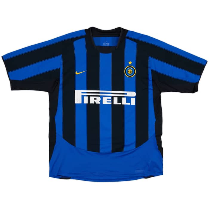 2003-04 Inter Milan Home Shirt J.Zanetti #4 - 6/10 - (L)