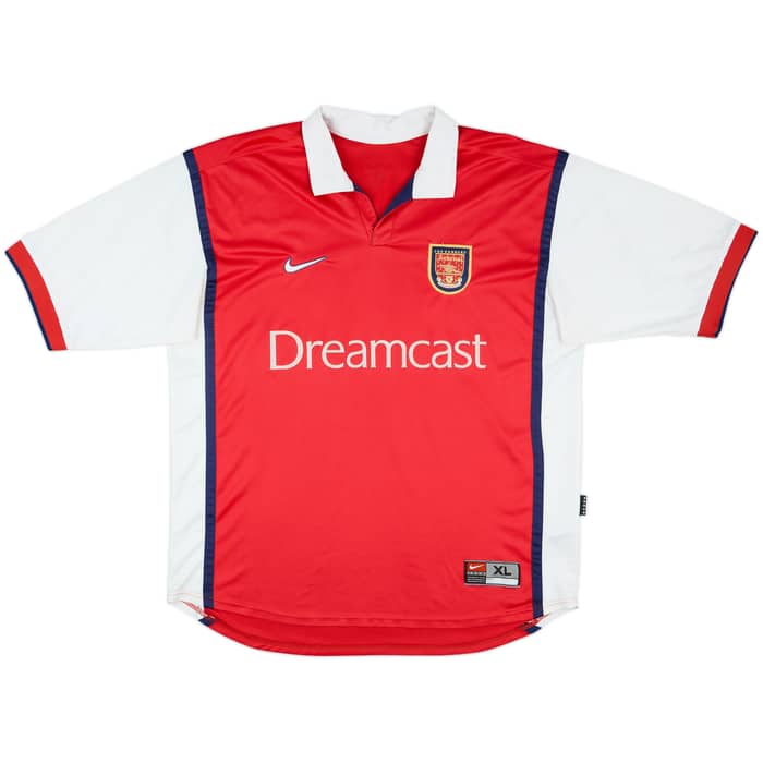 1999-00 Arsenal Home Shirt Bergkamp #10 - 8/10 - (XL)