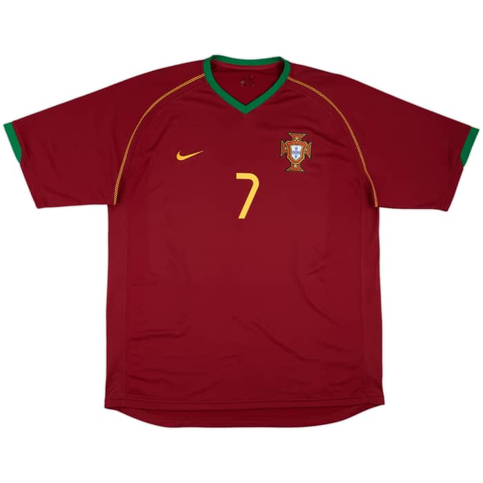 2006-08 Portugal Home Shirt Figo #7 - 8/10 - (XL)