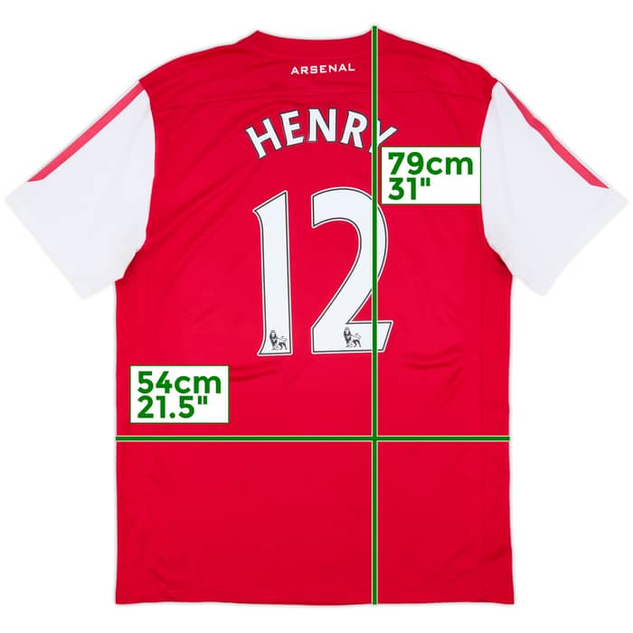 2011-12 Arsenal Home Shirt Henry #12 - 7/10 - (L)