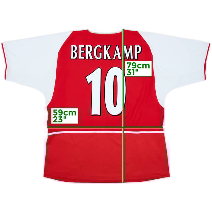 2002-04 Arsenal Home Shirt Bergkamp #10 - 8/10 - (XXL)