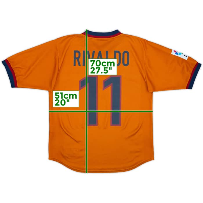 1998-00 Barcelona Third Shirt Rivaldo #11 - 7/10 - (S)