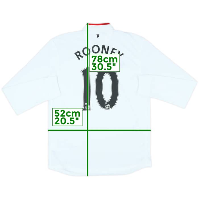 2012-14 Manchester United Away L/S Shirt Rooney #10 - 8/10 - (M)