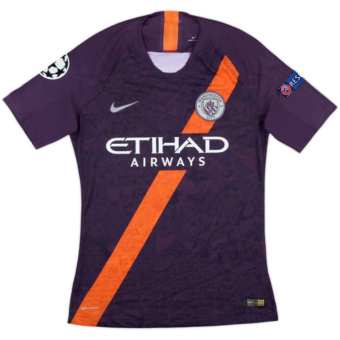 2018-19 Manchester City Player Issue Champions League Third Shirt Stones #5
