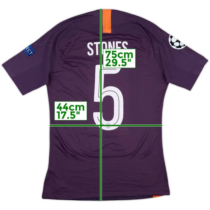 2018-19 Manchester City Player Issue Champions League Third Shirt Stones #5