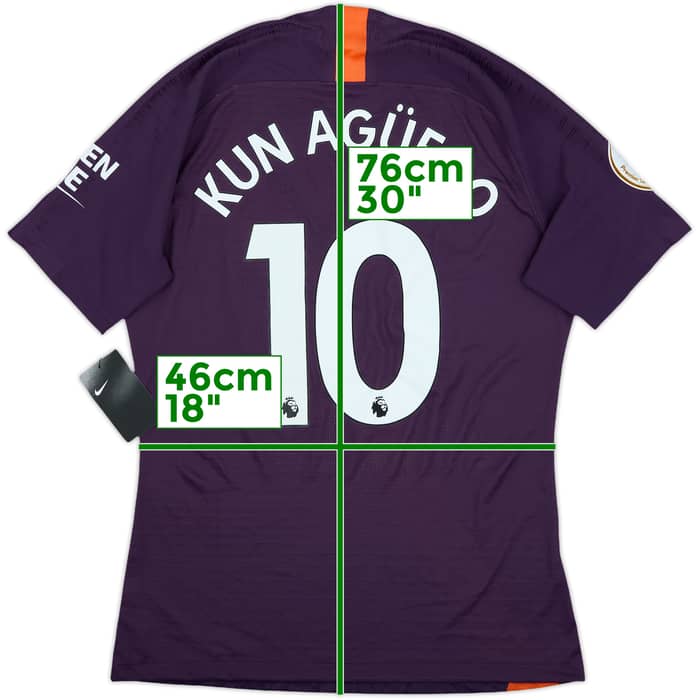 2018-19 Manchester City Authentic Third Shirt Kun Aguero #10 (L)