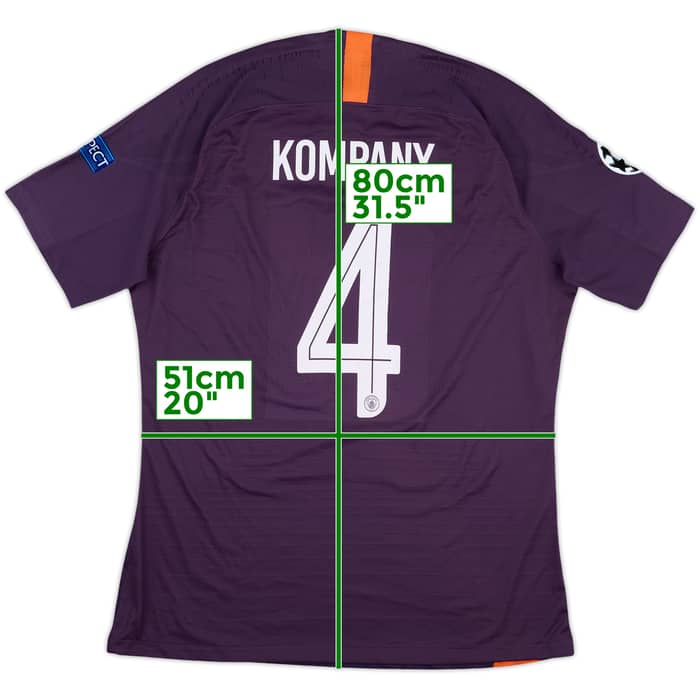 2018-19 Manchester City Player Issue Champions League Third Shirt Kompany #4
