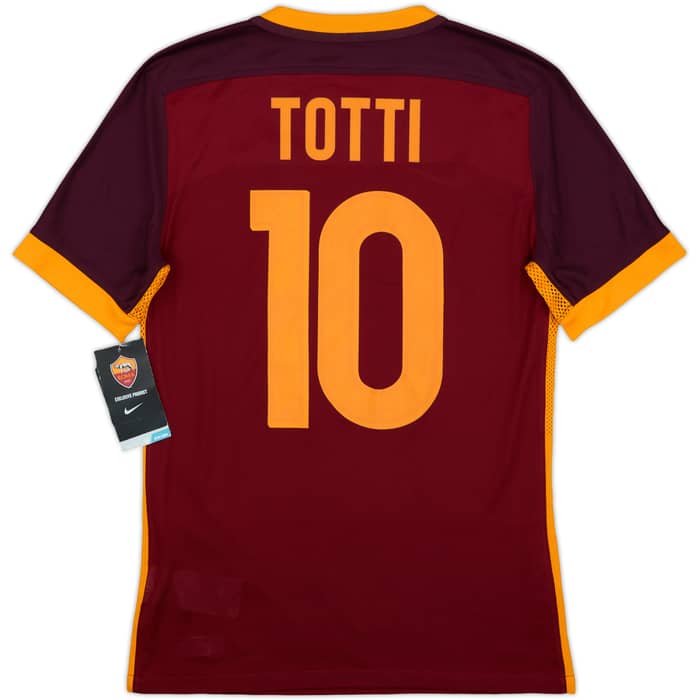 2015-16 Roma Authentic Home Shirt Totti #10 (S)