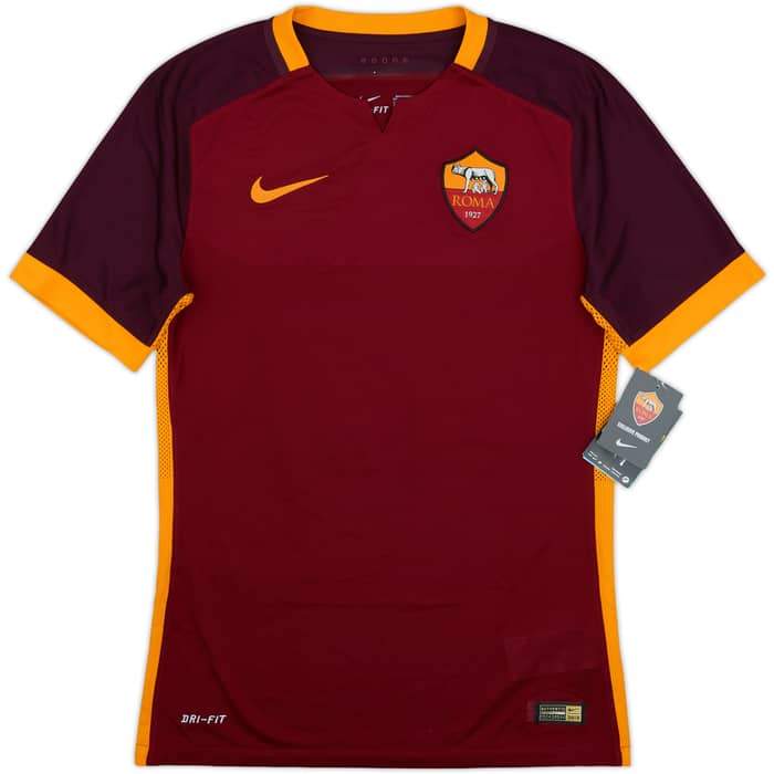 2015-16 Roma Authentic Home Shirt Totti #10 (S)