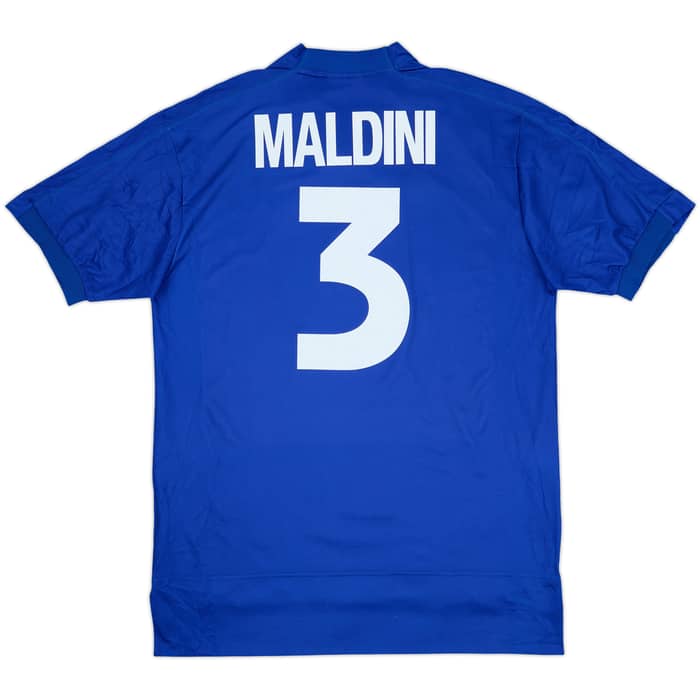 1998-99 Italy Home Shirt Maldini #3 - 9/10 - (L)
