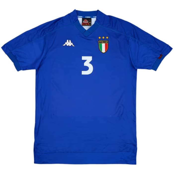 1998-99 Italy Home Shirt Maldini #3 - 9/10 - (L)