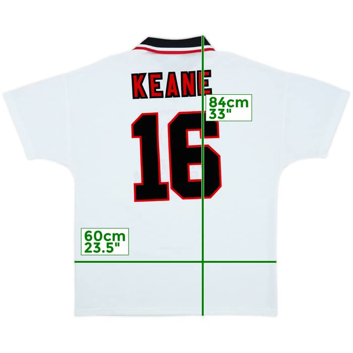 1996-97 Manchester United Away Shirt Keane #16 - 8/10 - (XL)