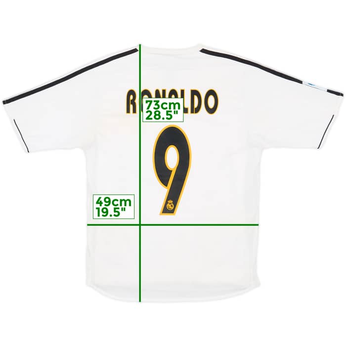 2003-04 Real Madrid Player Issue Home Shirt Ronaldo #9 - 8/10 - (S)
