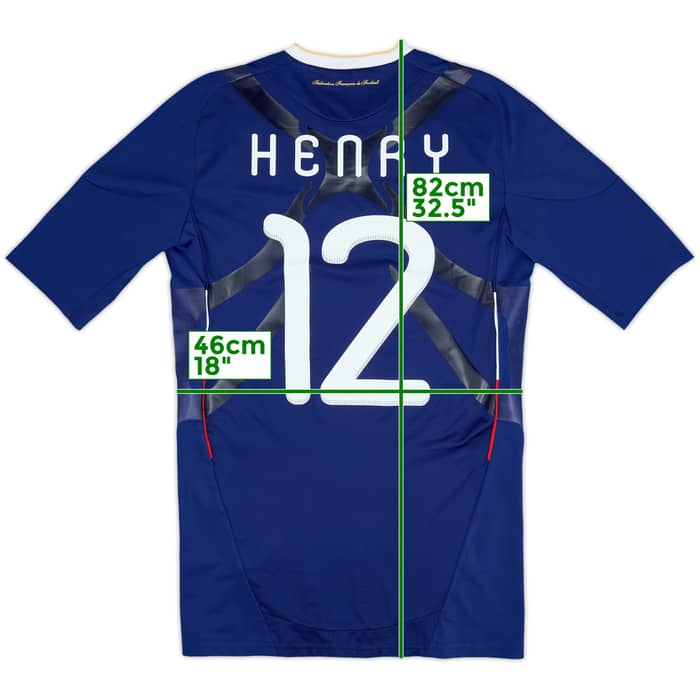 2009-10 France Player Issue Techfit Home Shirt Henry #12 - 8/10 - (L)