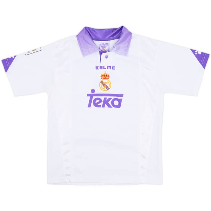1997-98 Real Madrid Home Shirt Roberto Carlos #3 - 8/10 - (XL.Boys)
