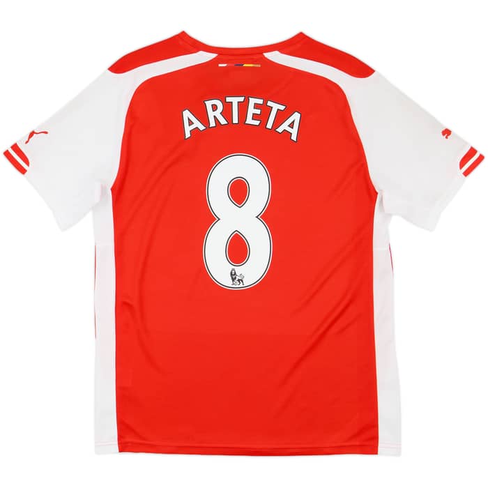 2014-15 Arsenal Home Shirt Arteta #8 - 7/10 - (M)