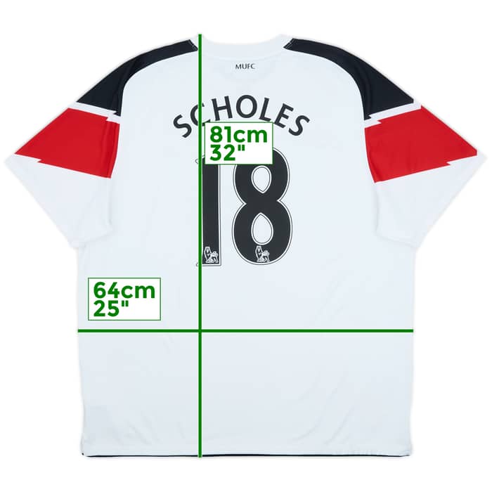 2010-12 Manchester United Away Shirt Scholes #18 - 9/10 - (XXL)