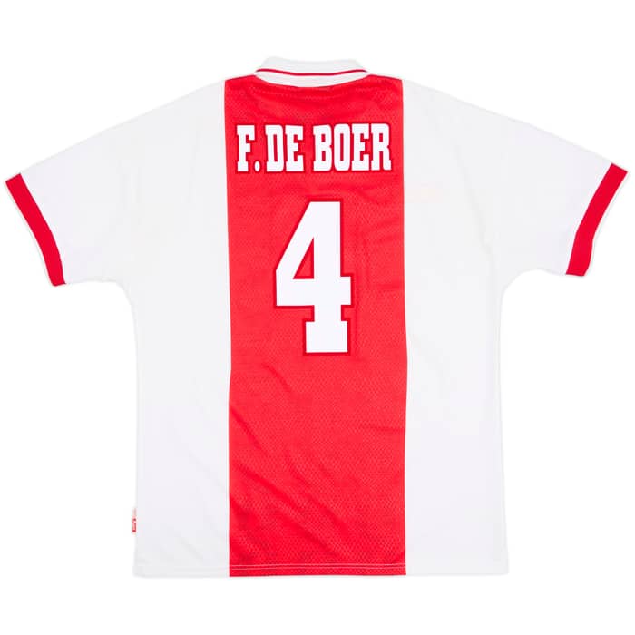 1998-99 Ajax Home Shirt F.De Boer #4 - 7/10 - (L)