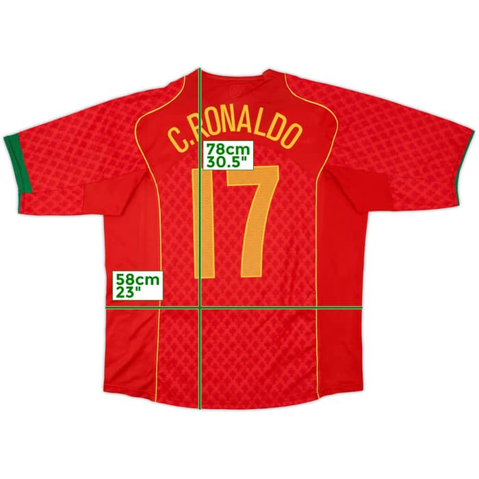 2004-06 Portugal Home Shirt C.Ronaldo #17 - 10/10 - (XL)