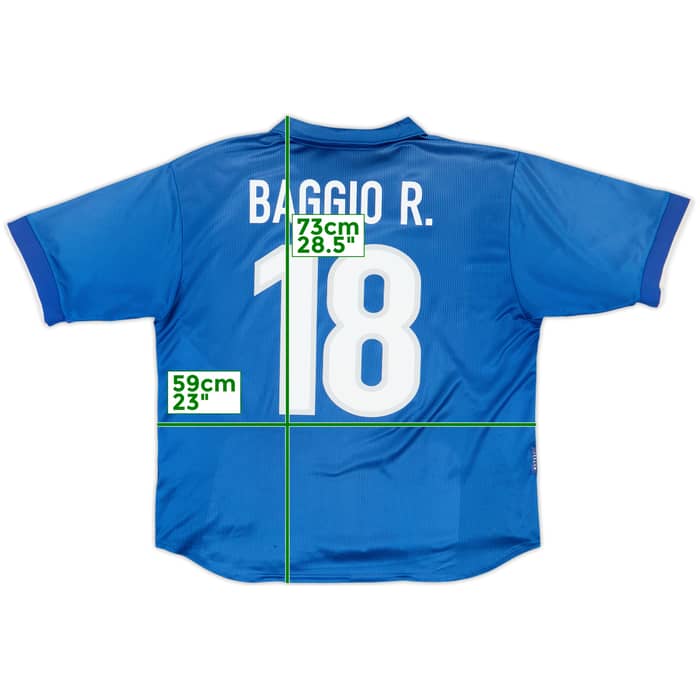 1997-98 Italy Home Shirt Baggio R. #18 - 6/10 - (XL)