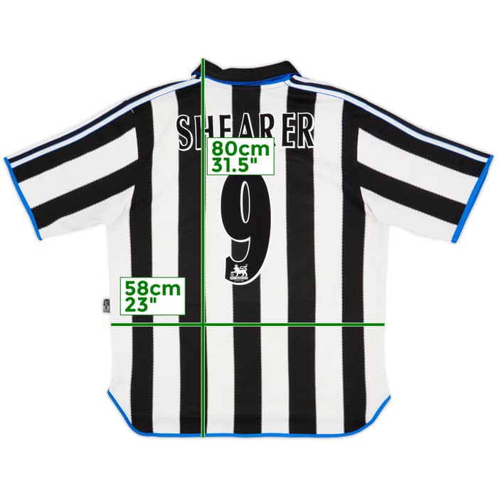 1999-00 Newcastle Home Shirt Shearer #9 - 6/10 - (XL)