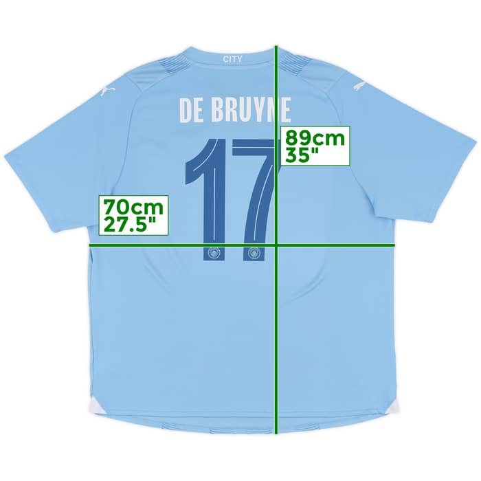 2023-24 Manchester City Home Shirt De Bruyne #17 - 7/10 - (XXL)