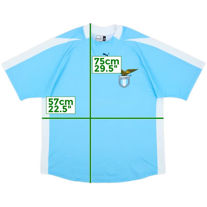 2003-04 Lazio Signed Home Shirt - 7/10 - (M)