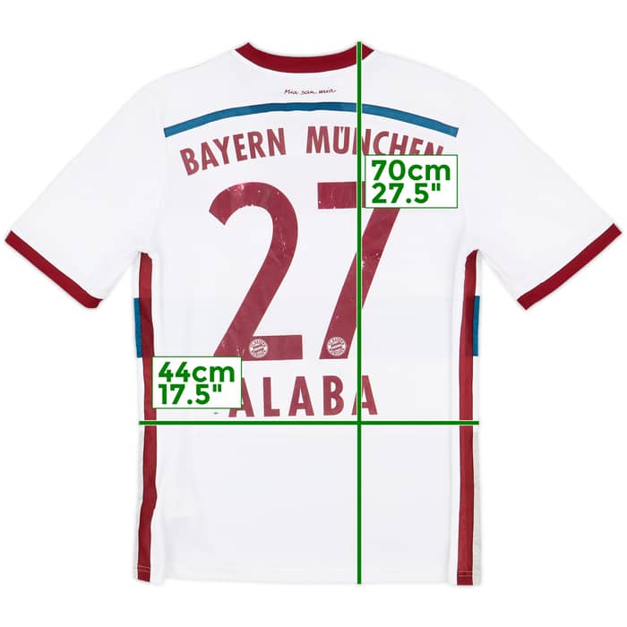 2014-15 Bayern Munich Away Shirt Alaba #27 - 5/10 - (XL.Boys)