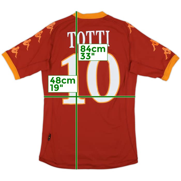 2010-11 Roma Home Shirt Totti #10 - 6/10 - (M)