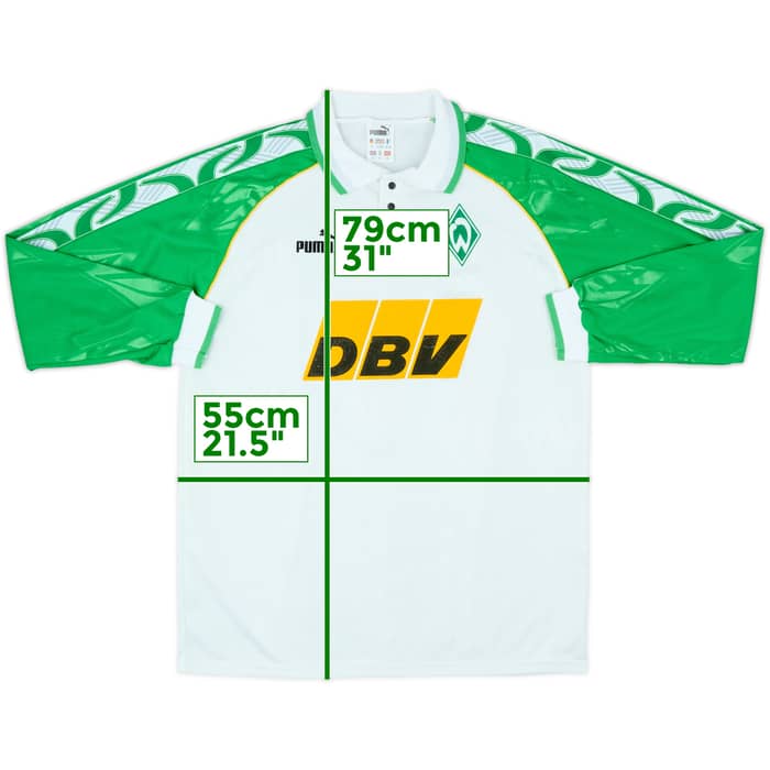 1995-96 Werder Bremen Home L/S Shirt - 8/10 - (M)