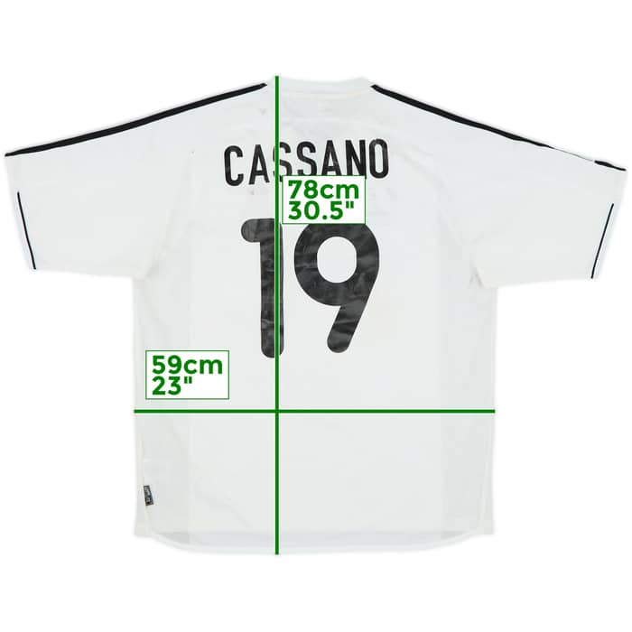 2003-04 Real Madrid Home Shirt Cassano #19 - 5/10 - (L)