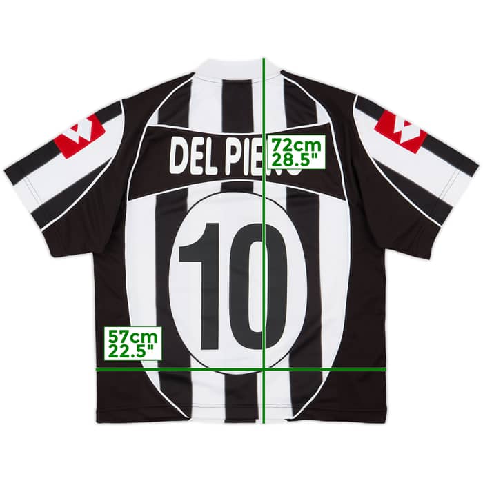 2002-03 Juventus Home Shirt Del Piero #10 - 8/10 - (L)