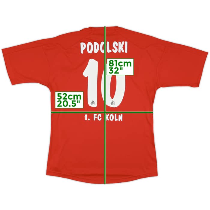 2010-11 FC Koln Home Shirt Podolski #10 - 7/10 - (L)