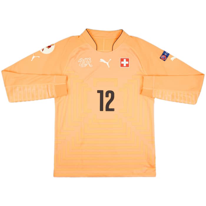 2014-16 Switzerland Women Match Issue UEFA Euro Qualifying GK Shirt Michel #12
