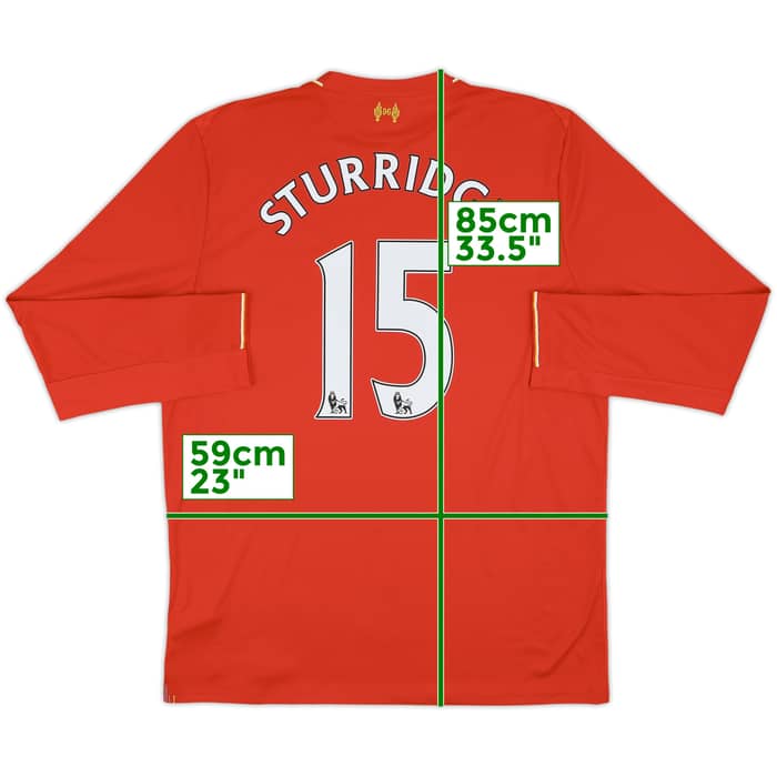 2015-16 Liverpool Home L/S Shirt Sturridge #15 - 8/10 - (XL)