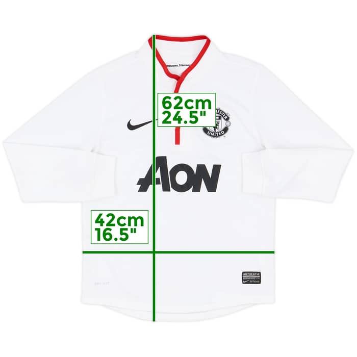 2012-14 Manchester United Away L/S Shirt - 9/10 - (S.Boys)